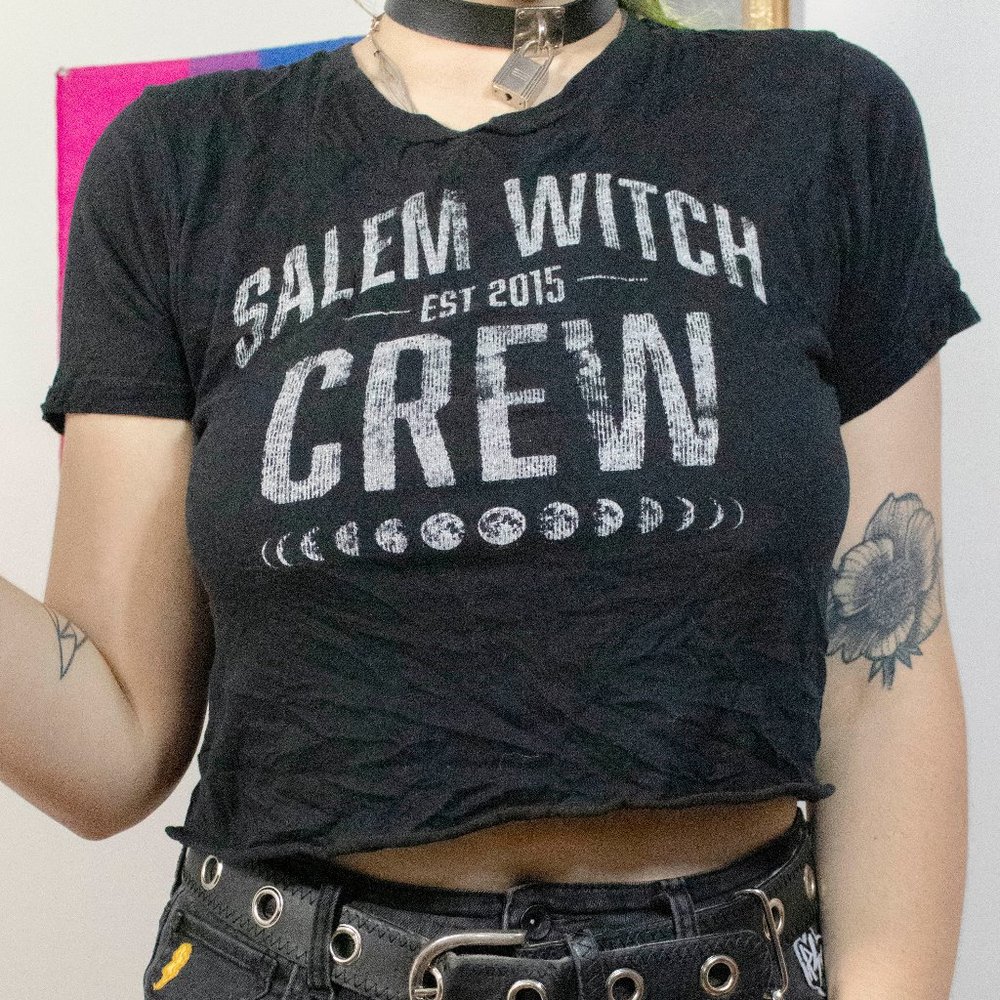 Salem Witch Crew crop top from Burn the Witch